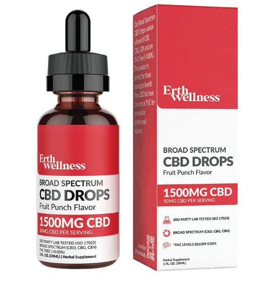 Erth Wellness Broad Spectrum Stress Drops 1500MG