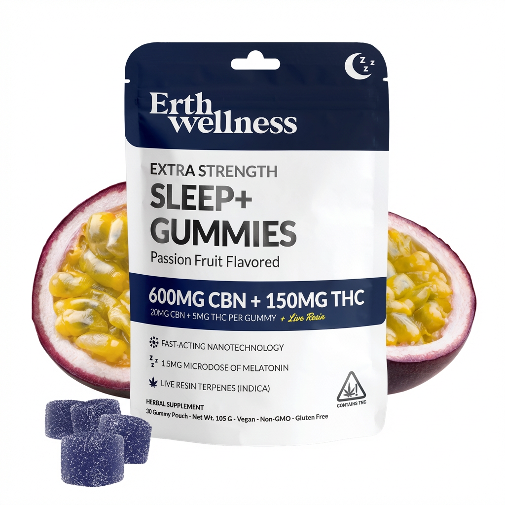 Erth Wellness Extra Strength Sleep + Gummies Passion Fruit