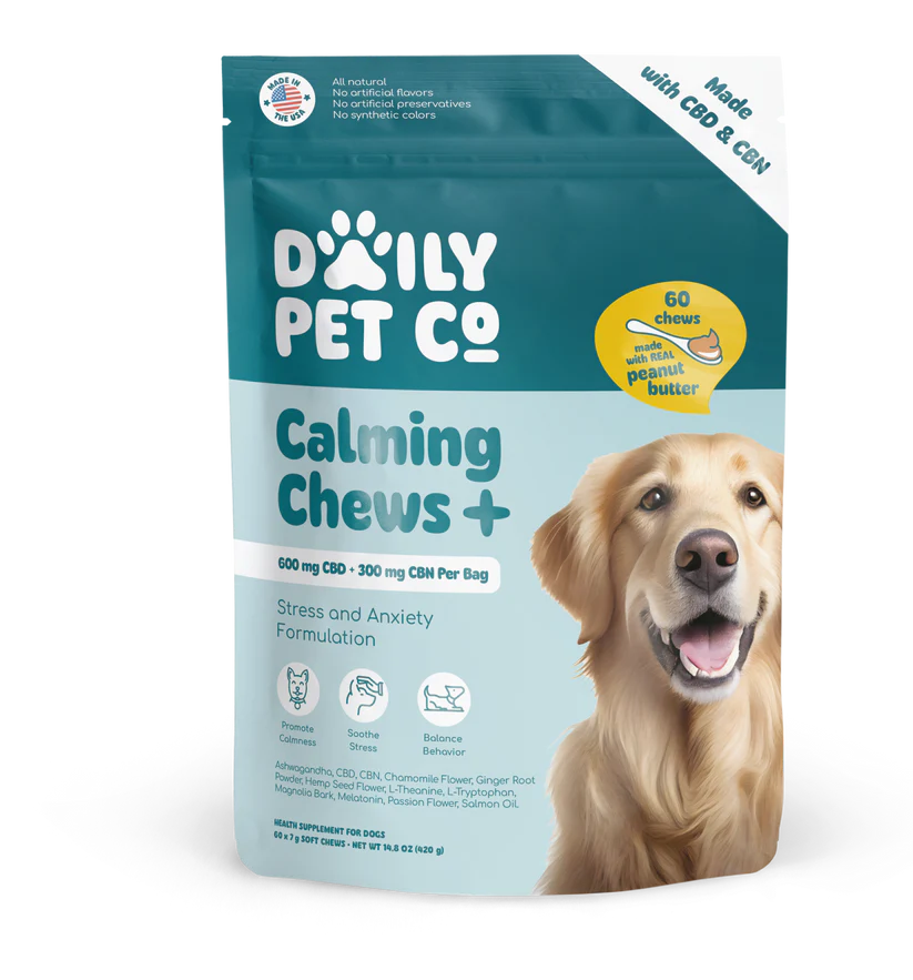 Daily Pet Co. Calming+ Dog Chews 600Mg CBD 300 Mg CBN