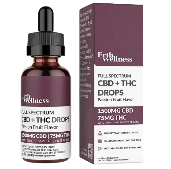 Erth Wellness Full Spectrum Drops 1500mg CBD 75mg
