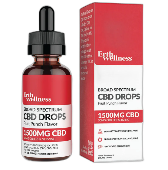 Erth Wellness Broad Spectrum Stress Drops 1500MG
